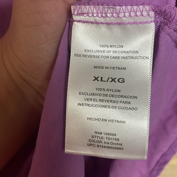 Habit size XL Purple Lightweight Button Down Short Sleeve Shirt with Pockets - Picture 9 of 16